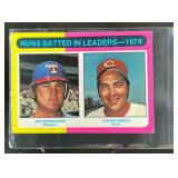 1975 Topps Mini 1974 RBI Leaders (Jeff Burroughs /