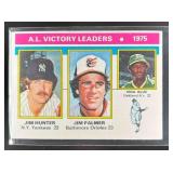 1976 Topps 1975 AL Victory Leaders (Jim Hunter / J