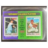 1975 Topps Mini 1970 MVPs (Boog Powell / Johnny Be
