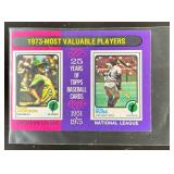 1975 Topps Mini 1973 MVPs (Reggie Jackson / Pete R