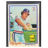 1978 TOPPS BASEBALL BUMP WILLS #23A RATED ROOKIE T