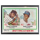 1978 TOPPS 1977 BATTING LEADERS (DAVE PARKER / ROD