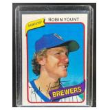 1980 TOPPS BASEBALL ROBIN YOUNT #265 MILWAUKEE BRE