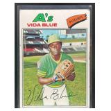 1977 TOPPS BASEBALL VIDA BLUE #230 OAKLAND ATHLETI
