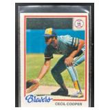 1978 TOPPS BASEBALL CECIL COOPER #154 MILWAUKEE BR
