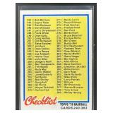 1978 TOPPS CHECKLIST 243-363 #289 TEXAS RANGERS