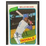 1980 TOPPS BASEBALL WILLIE WILSON #157 KANSAS CITY