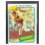 1980 TOPPS BASEBALL ROLLIE FINGERS #651 SAN DIEGO