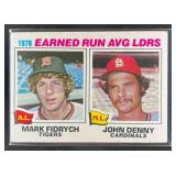 1977 Topps Baseball 1976 ERA Leaders (Mark Fidrych