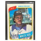 1980 TOPPS BASEBALL GREG PRYOR #164B CHICAGO WHITE