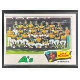 1977 TOPPS OAKLAND A'S JACK MCKEON #74 TEAM CARD A