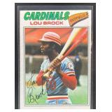 1977 TOPPS BASEBALL LOU BROCK #335 ST. LOUIS CARDI