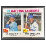 1977 TOPPS #1 BATTING LEADERS GEORGE BRETT BILL MA