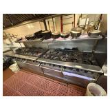 American Range Gas 10 burner stove w 2 ovens