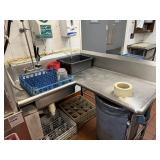 L shaped Dishwashing Drain Bd w Faucet Soil sink