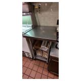24x30_ Ss table on casters