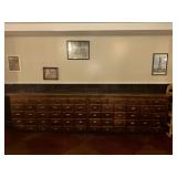 2x Solid wood 28 drawers cabinet