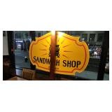 3ft Sandwich Light box Sign w mounting post