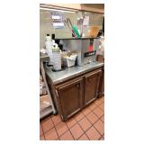 36x36 Ss work top Cabinet w cup dispensers w wheel