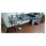 7Ft x30 Hd Ss work Table w sink