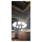 Vintage Large round ceiling Light w 10 globes