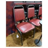 Lot of 12 Cushioned Stacking Metal Chairs