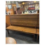 2x 6Ft Solid oak wood bench sections 47ï¿½h Ea.