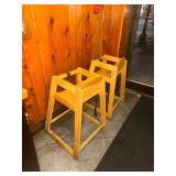 2x Wooden Hi chairs Ea_