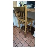 Solid wood Bar height stool
