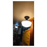 3x ceiling glass globe lights Ea. w color ring