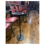 Small Black Round High Cocktail Table