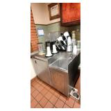 40' Custom Ss Worktop Blend station w sink cabinet
