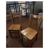 12x Solid wood dining rm chairs Ea.