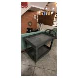 Wood Dividing panel w round plate decors