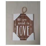 'All You Need Is Love' Wall Art (8' x 6') - New