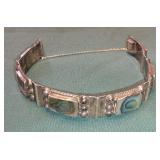 Sterling Silver & Abalone Native American Bracelet