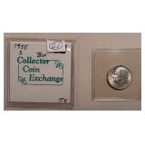 1955 (S) Silver Dime (90%)