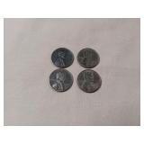Vintage Steel Pennies x4