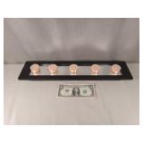 Mirrored Candle Stand with Candles
