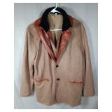 Vintage Double-Breasted Suede & Leather Jacket
