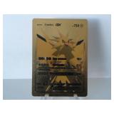 Pokemon Rare Gold Zapdos GX