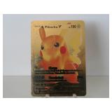 Pokemon Rare Gold Pikachu V