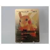 Pokemon Rare Gold Pikachu V