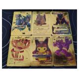 Pokemon Rare Gold Foil Cards Lot