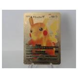 Pokemon Rare Gold Pikachu V