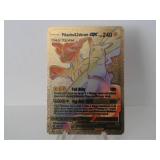 Pokemon Rare Gold Pikachu & Zekrom GX Rainbow