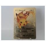 Pokemon Rare Gold Pikachu V