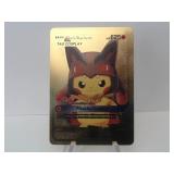 Pokemon Rare Gold Pikachu Mega Lucario