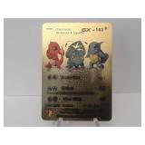 Pokemon Rare Gold Charmander, Squirtle GX
