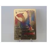 Pokemon Rare Gold Charizard GX Rainbow